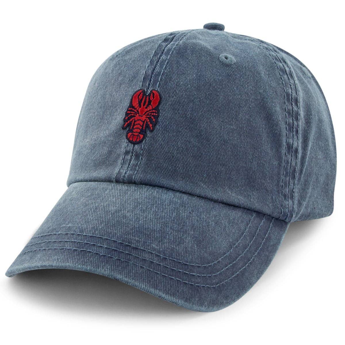 Mini Lobster Washed Dad Hat: Navy / Dad Hat