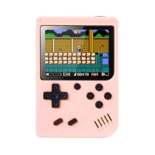 Retro Handheld Game Box Console with 400 Classic Games: Pink