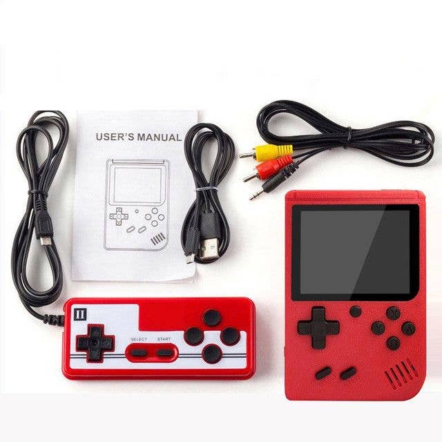Retro Handheld Game BoxConsole with 400-in-1 Classic Games: Red