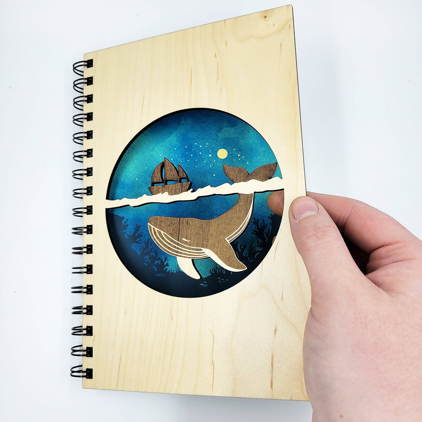 Sea Voyage Wood Journal - Stationery, Journals, Notebook: Blank Paper