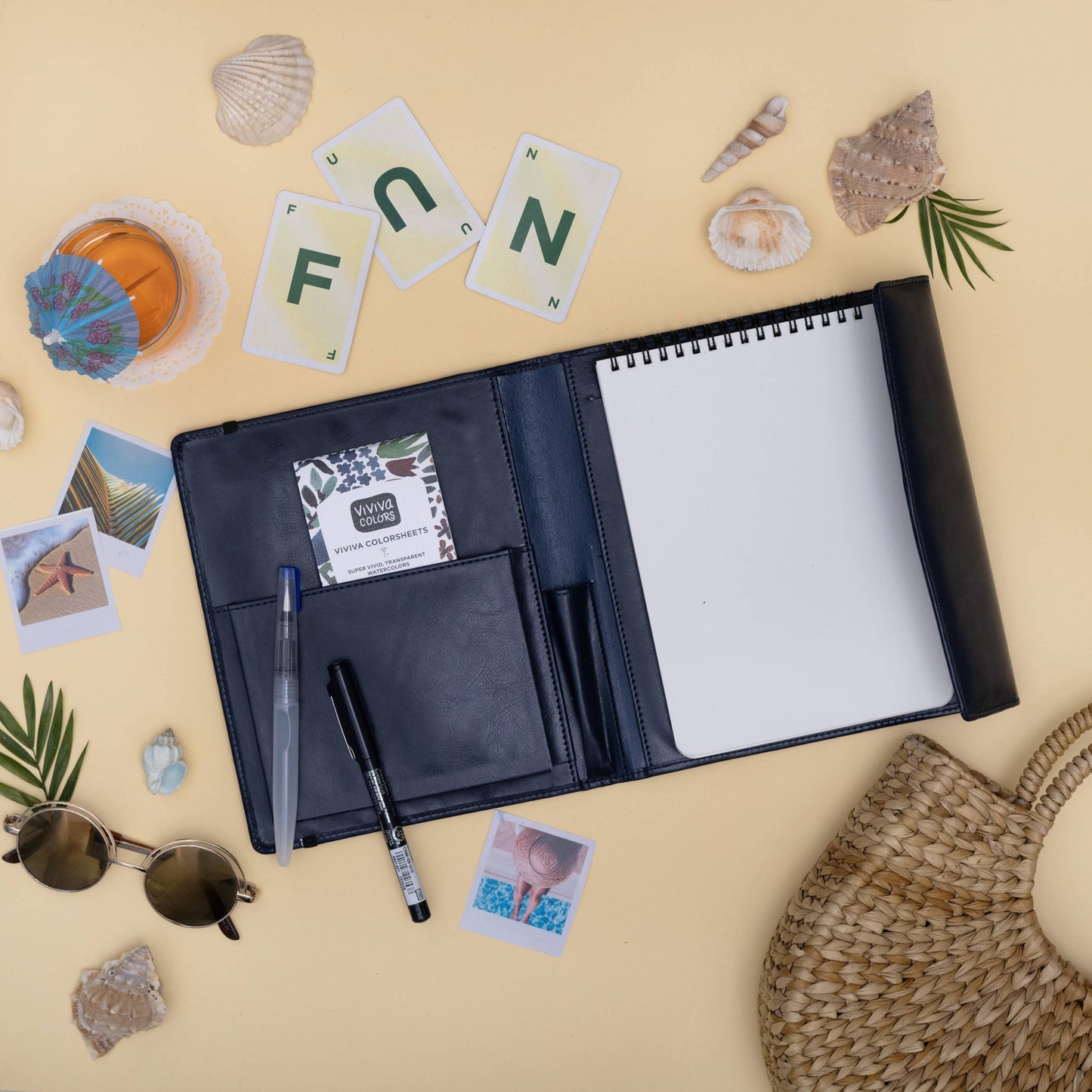 A5 Travel Paint Kit - Vegan Leather| Handcrafted| Portable