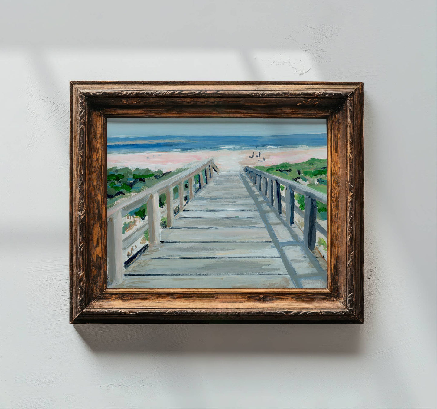 Beach Boardwalk, Unframed Print on Canvas: 4 x 6
