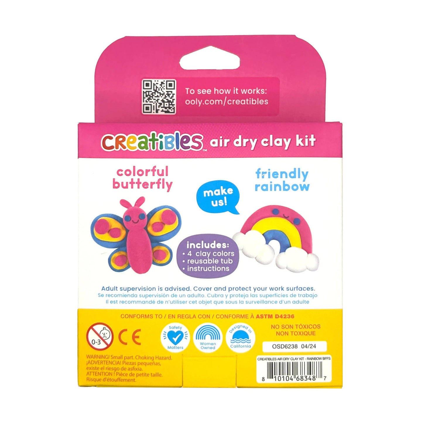 Creatibles: Air Dry Clay BFFs Kit - Rainbow Pals (Set of 4 C
