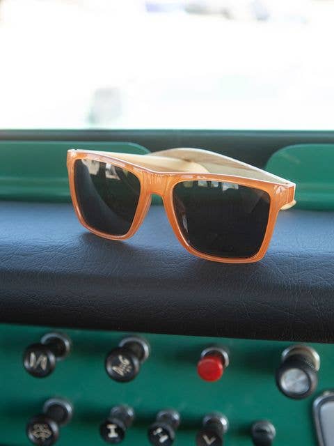 Everest - Rust/Engraved Bamboo / Smoke Polarized Lens