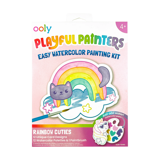 Playful Painters: Watercolor Painting Kit -Rainbow Cuties