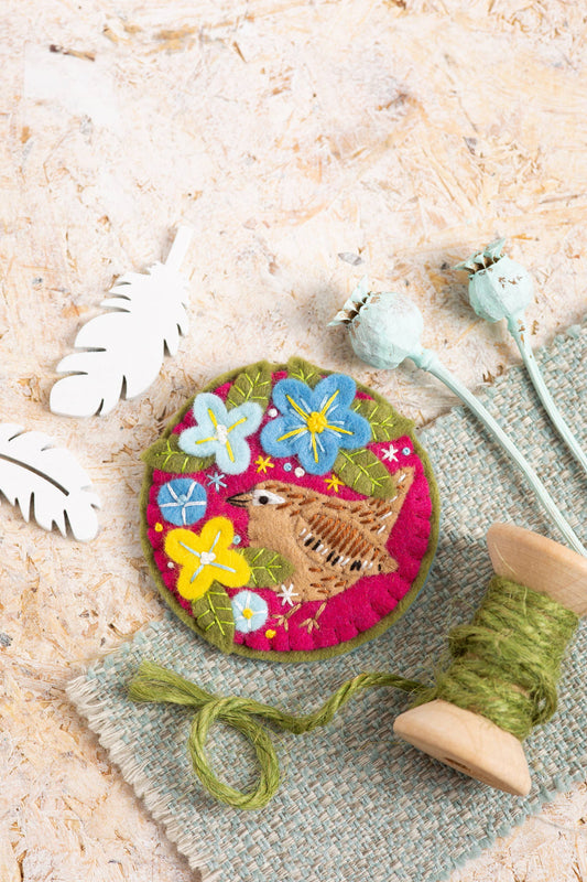 Wren Felt Craft Brooch Kit | Complete Craft Kit