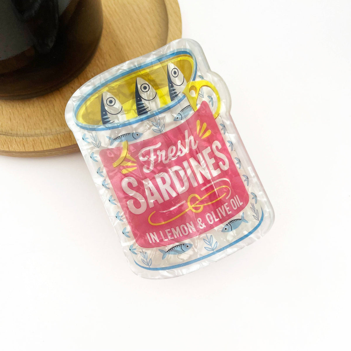 Funny Sardine Can Hair Claw Clip, Food Tin Hair Accessory