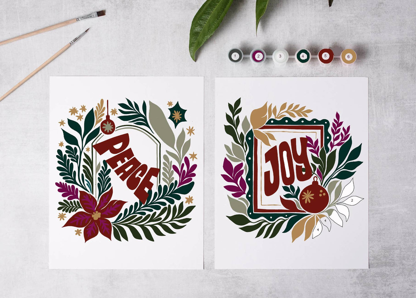 Joy and Peace Paint-By-Numbers kit