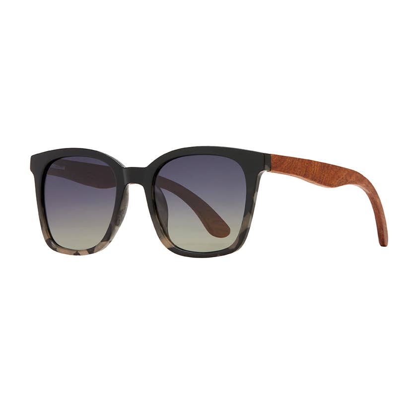 Alaina - Onyx/Ivory Tortoise / Walnut Wood / Smoke