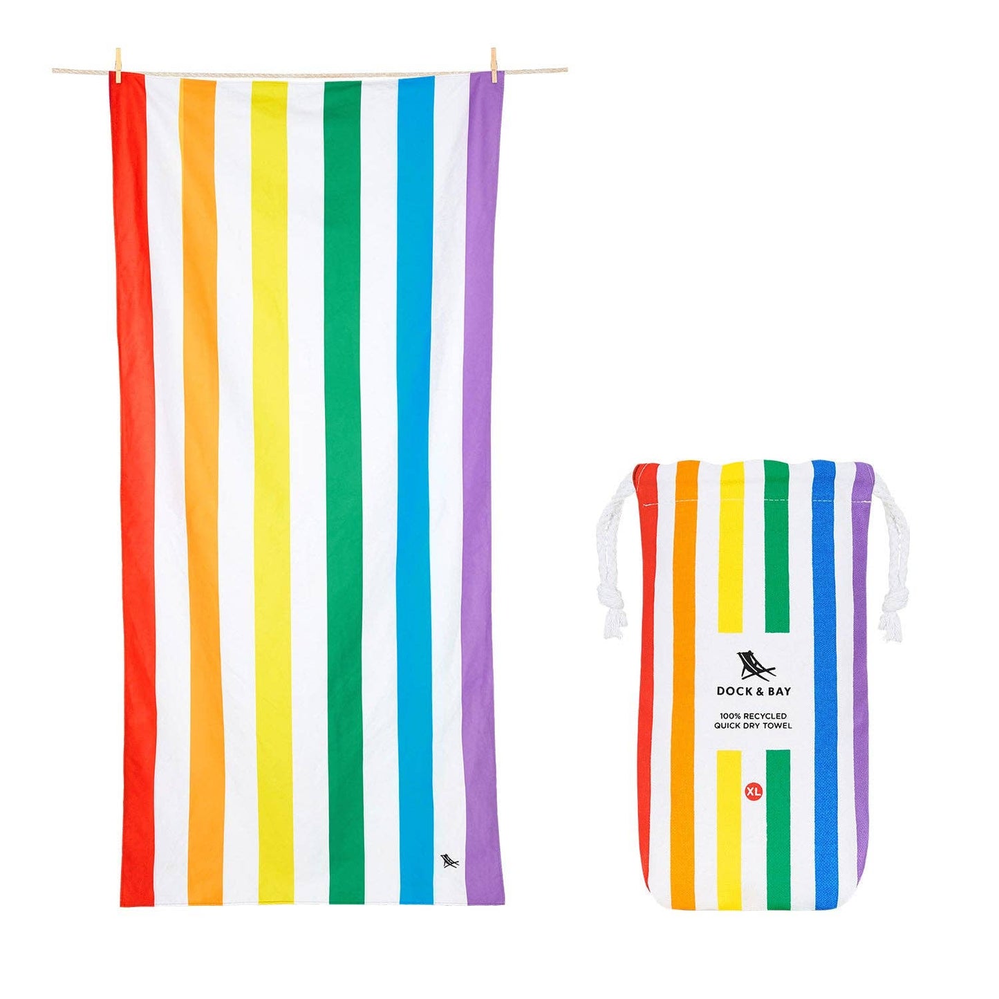 XL Quick Dry Towels - Rainbow Skies