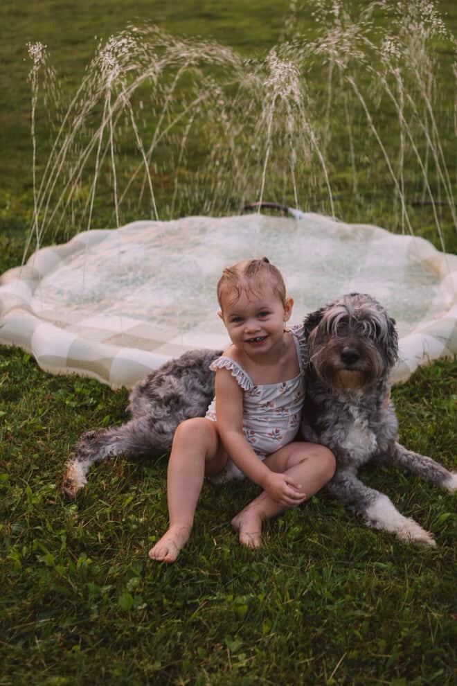 Green Gingham Splash Pad