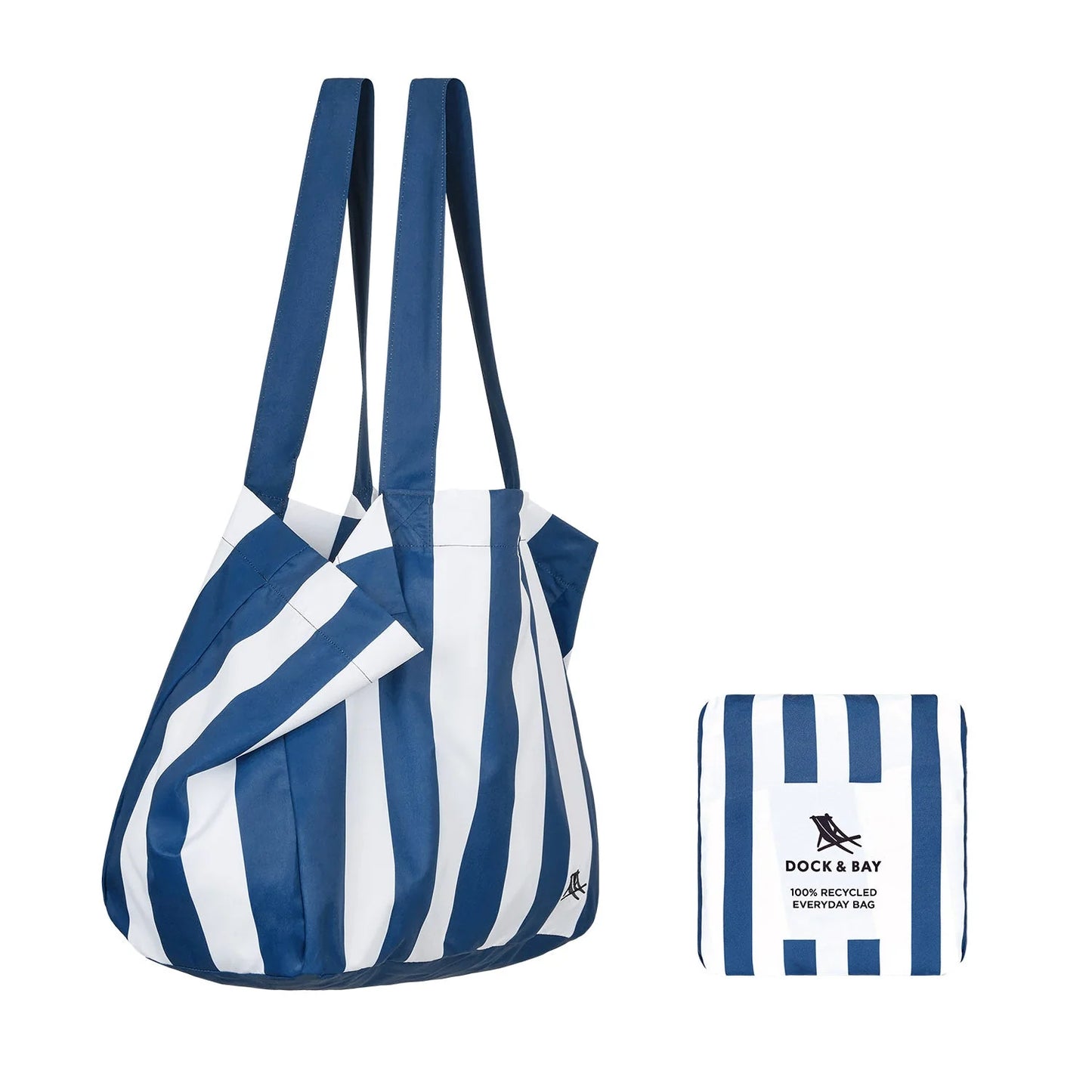 Medium Whitsunday Blue - Foldaway Tote Bags