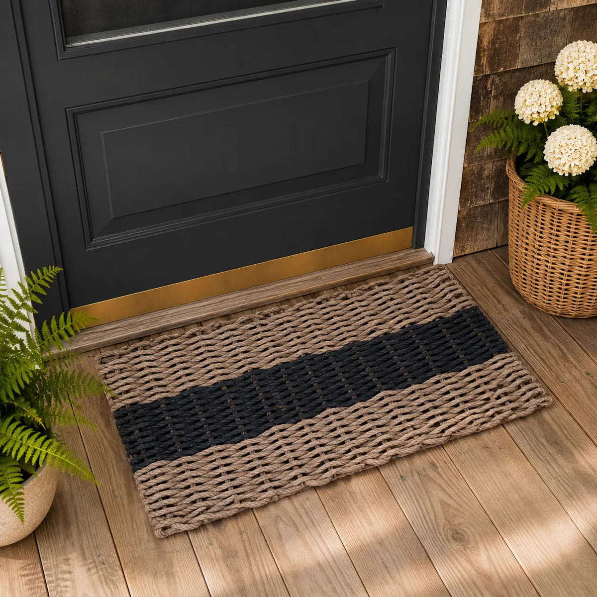 Lobster Rope Mat Brown and Black