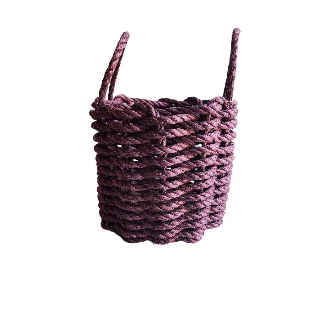 Solid, Single Color Maine Lobster Rope Basket, Handmade