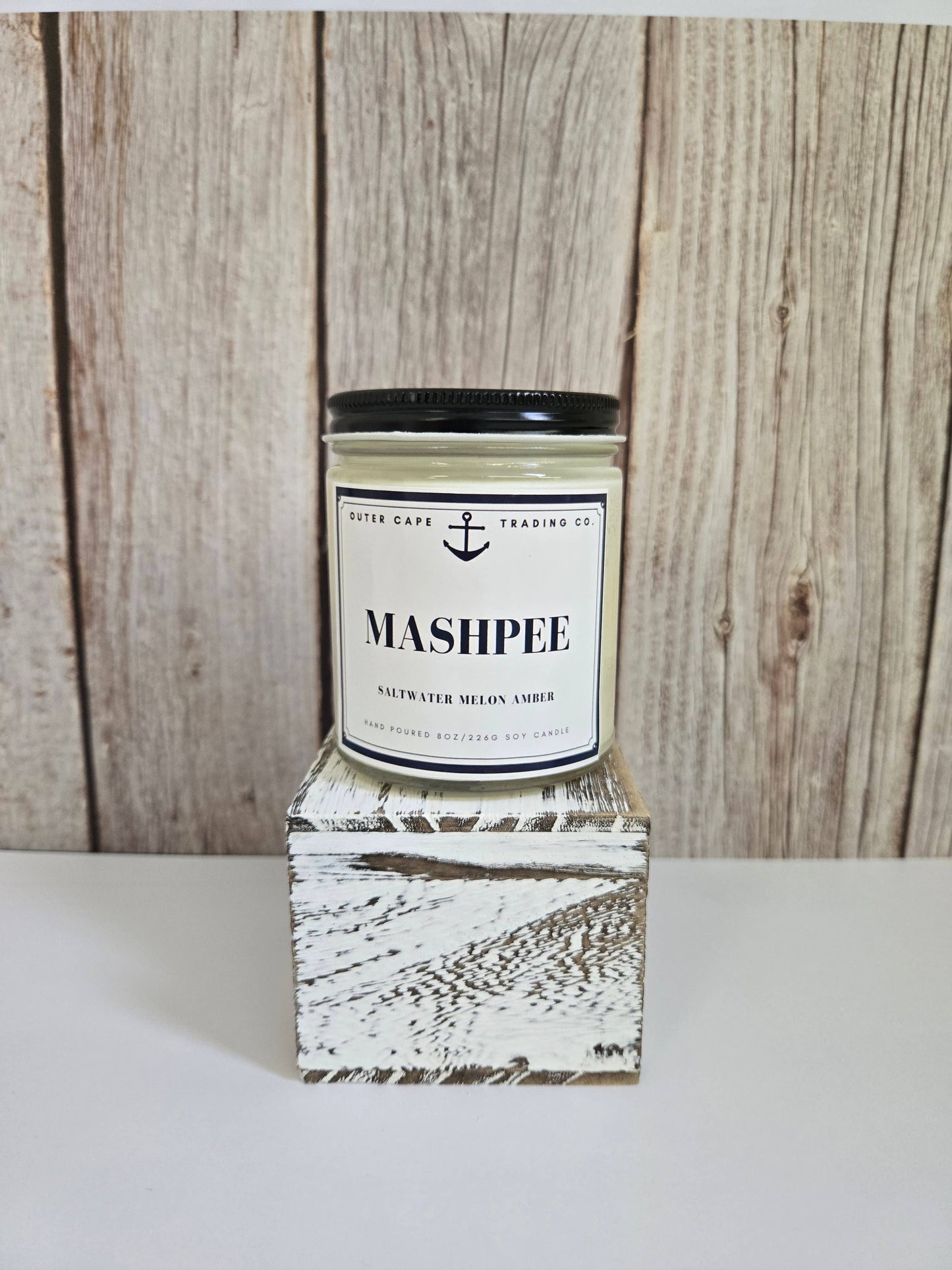 Mashpee Cape Cod Soy Wax Crackling Wooden Wick Candle bulk wholesale