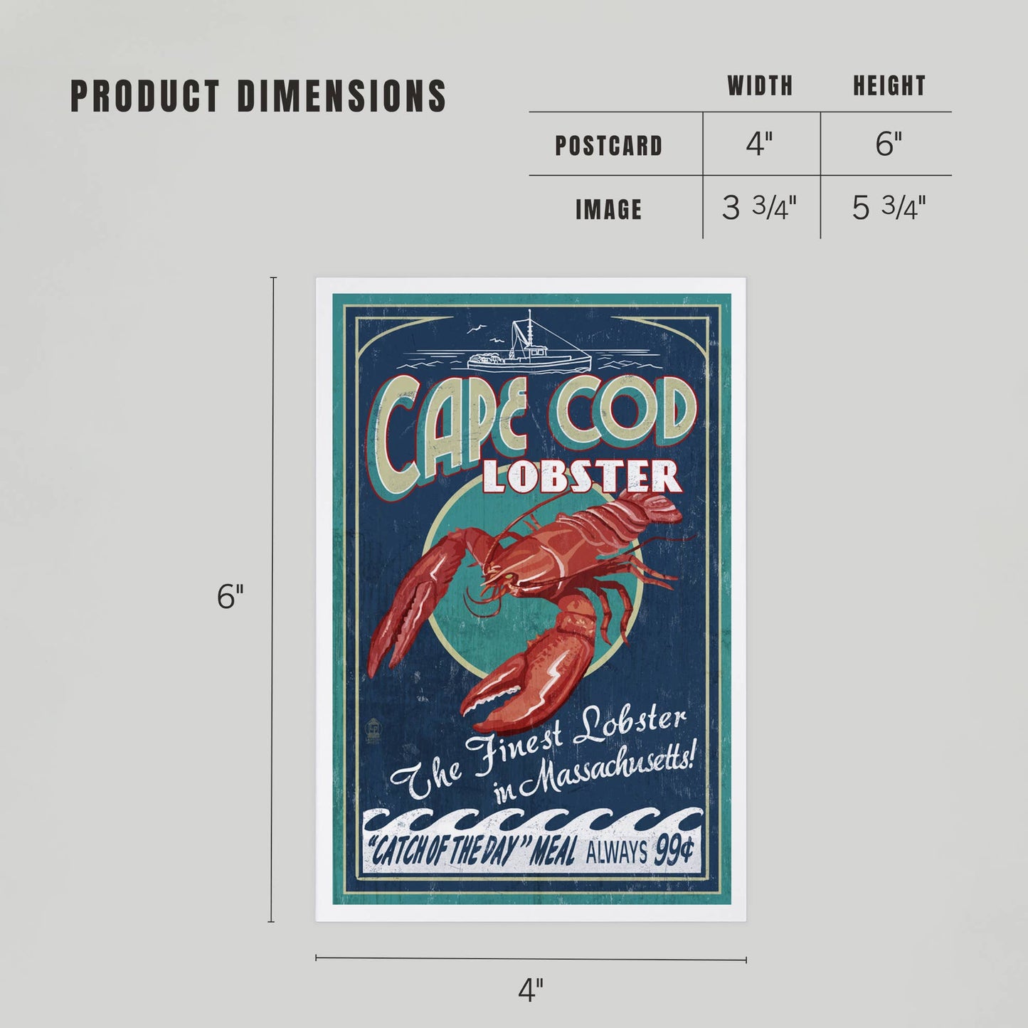 PREMIUM POSTCARDS Cape Cod, Massachusetts, Lobster