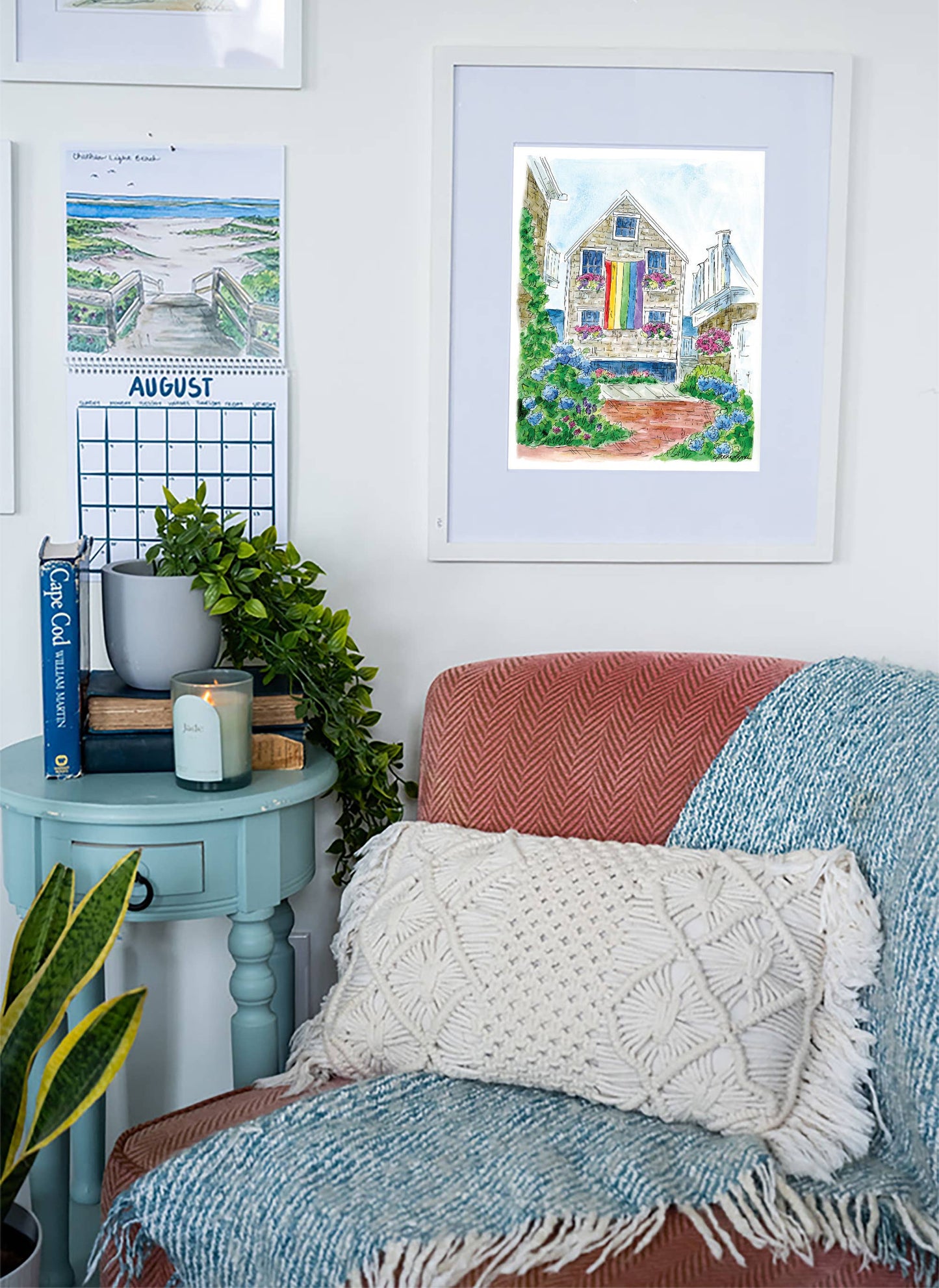 Provincetown Flag House  | Cape Cod Art Print