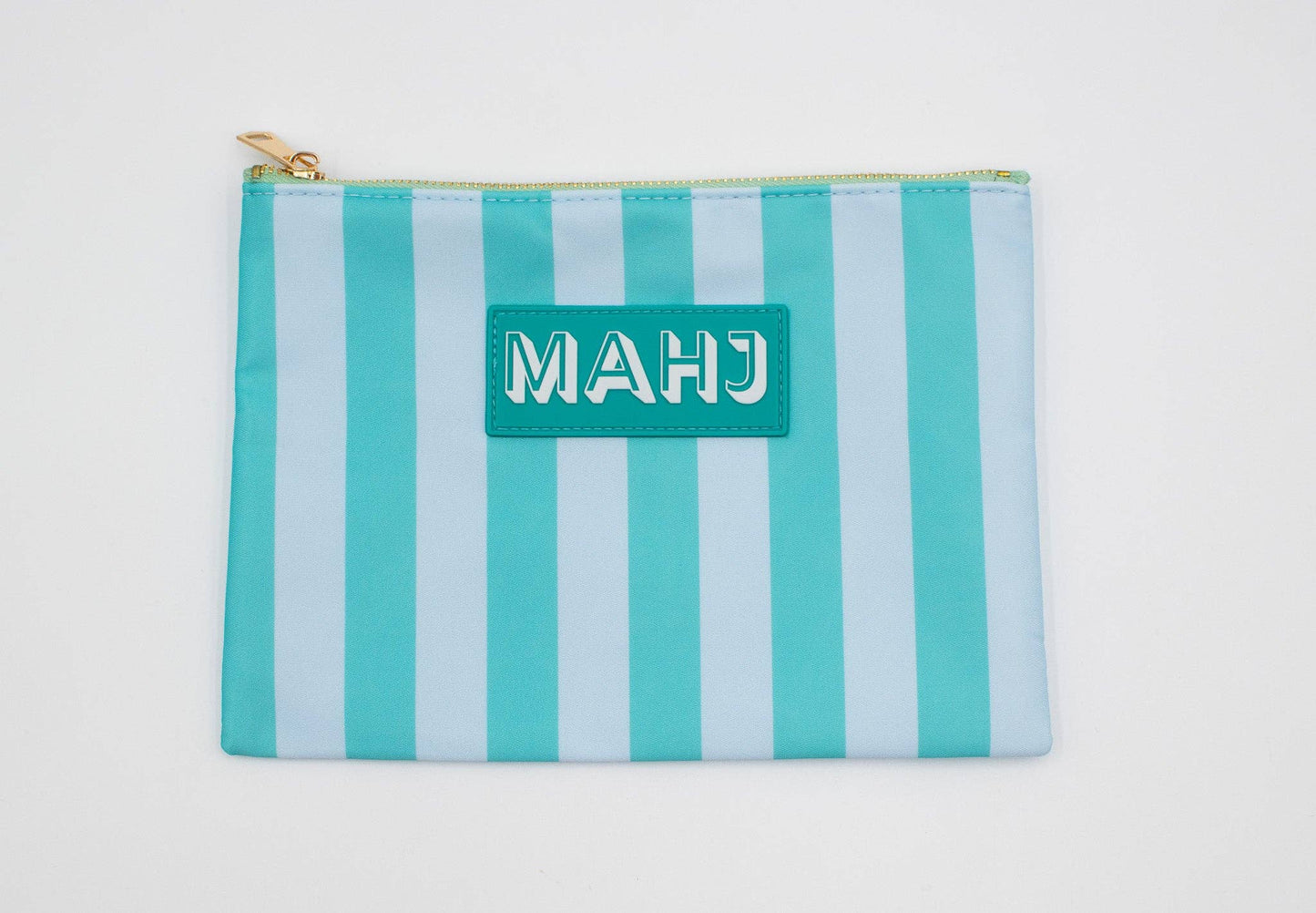 Premium Mahjong Card & Accessory Bag: Geometric- Green Card & Accessory Bag