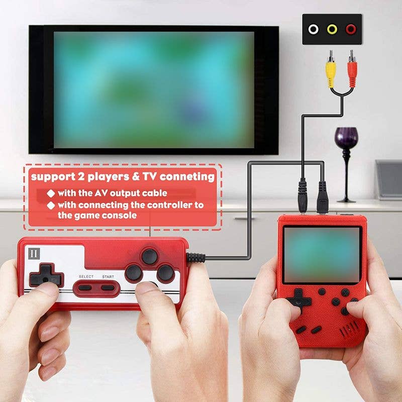 Retro Handheld Game BoxConsole with 400-in-1 Classic Games: Red