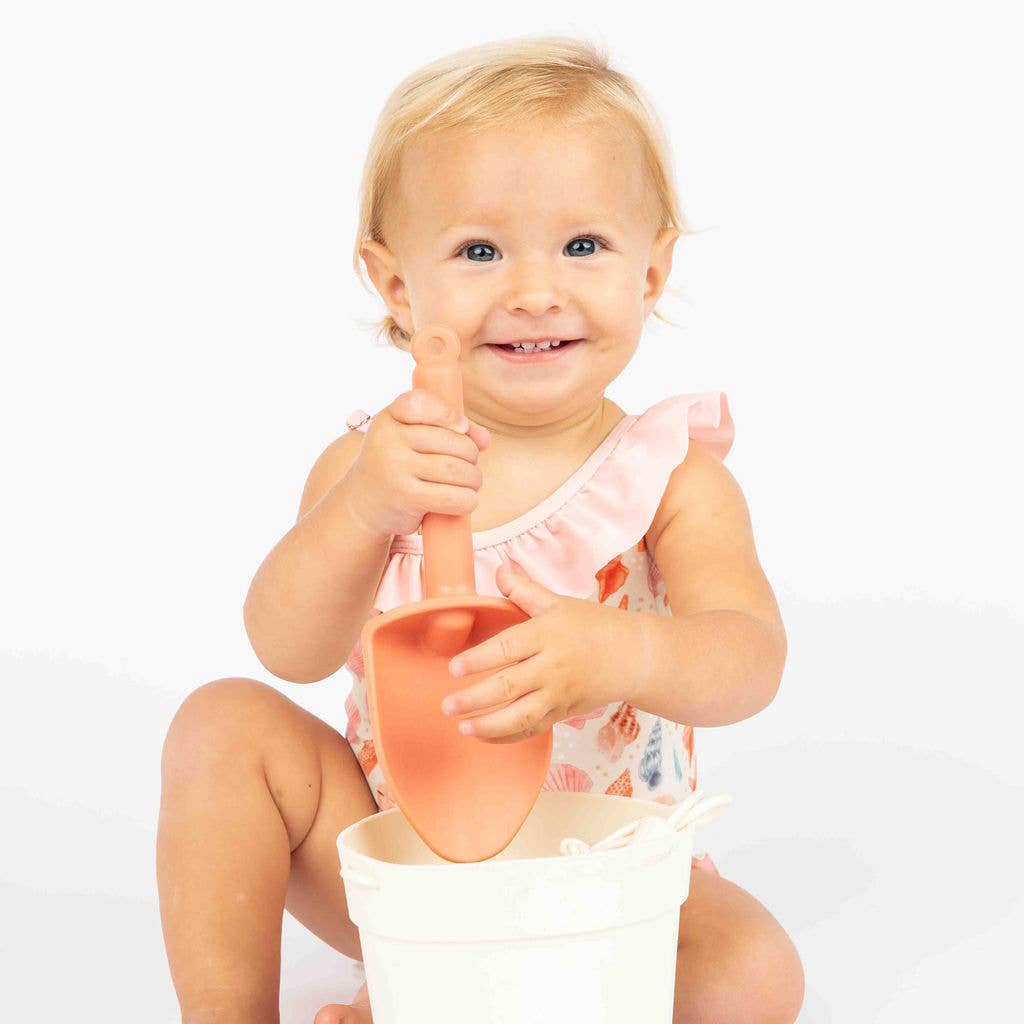 Sandy Seashells Beachy Girls Swimsuit One Piece Bathing Suit: Beige/Multi / 4/5T
