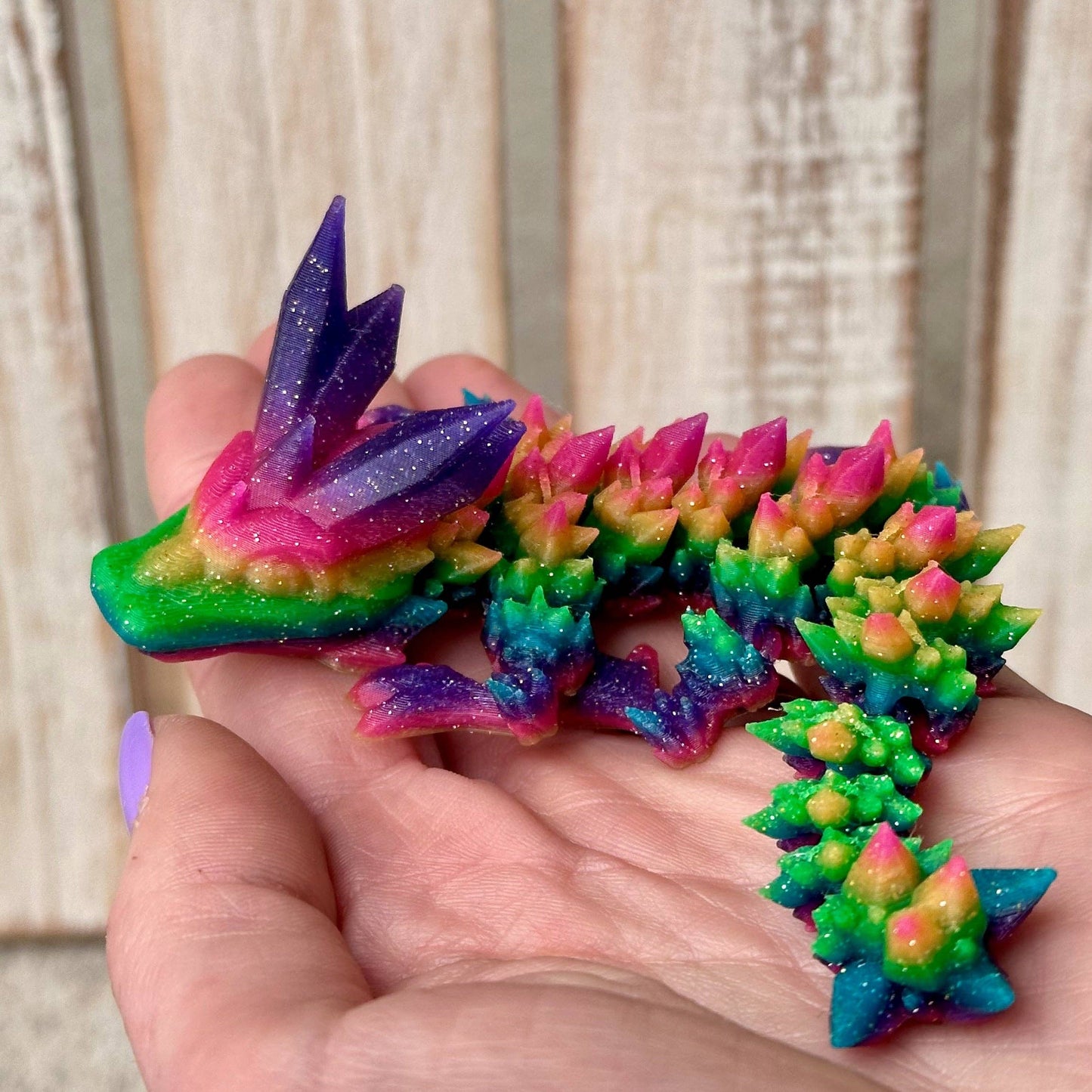 3D Printed 6" Baby Crystal Dragon