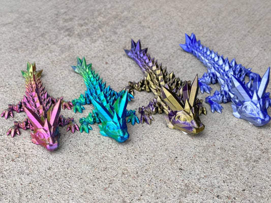 3D Printed 6" Baby Crystal Dragon