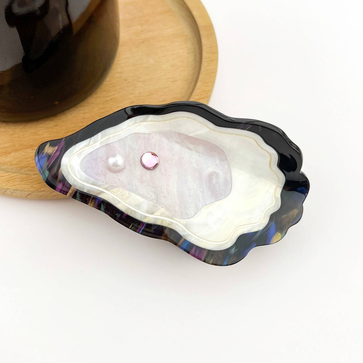 Pearl Oyster Claw Clip, Ocean Inspired Hair Clips