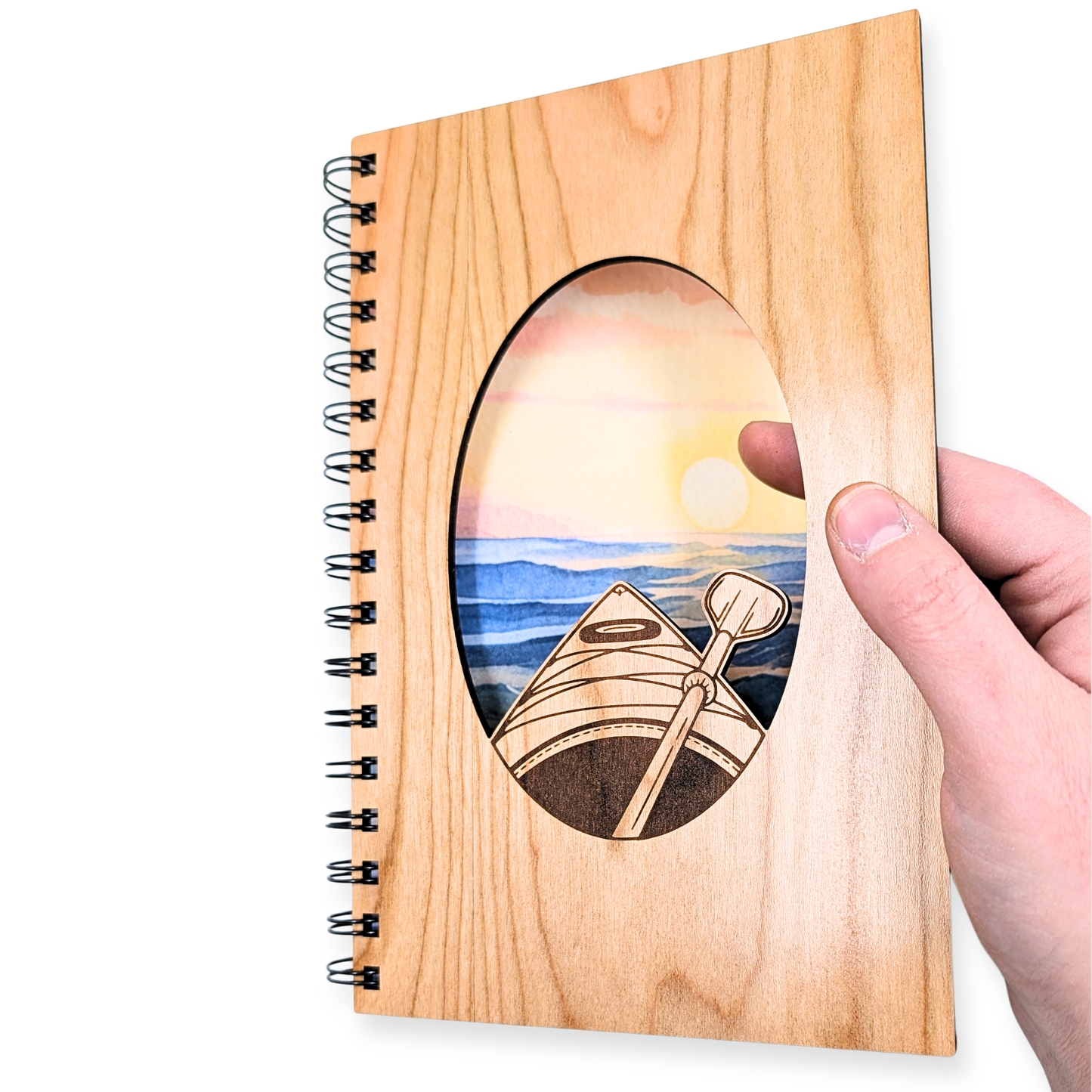 Kayaking Wood Journal - Lined Notebook: Lined
