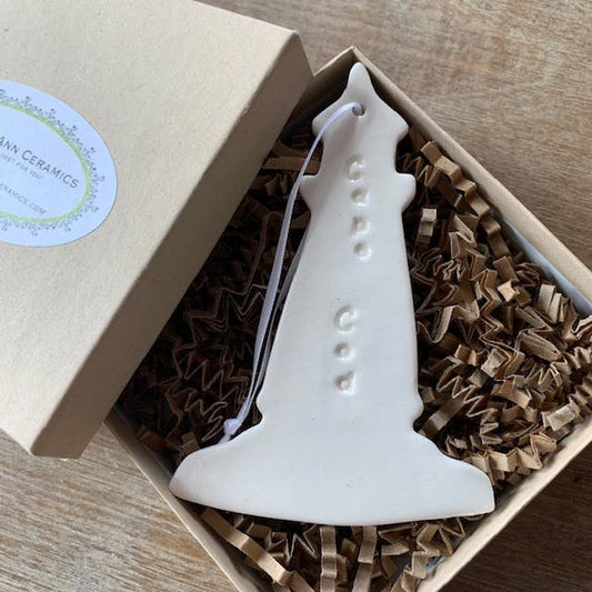 Lighthouse Ceramic Ornament | Handmade Pottery