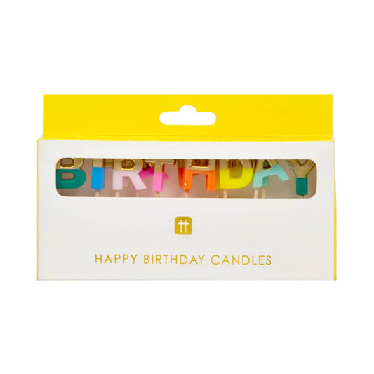 Rainbow Happy Birthday Candles,