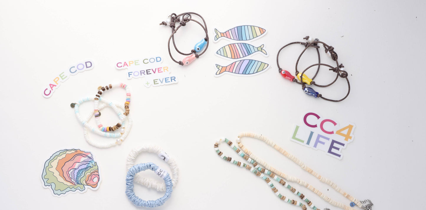 Sardine Fish Bracelet: Sky Blue / 7.5"