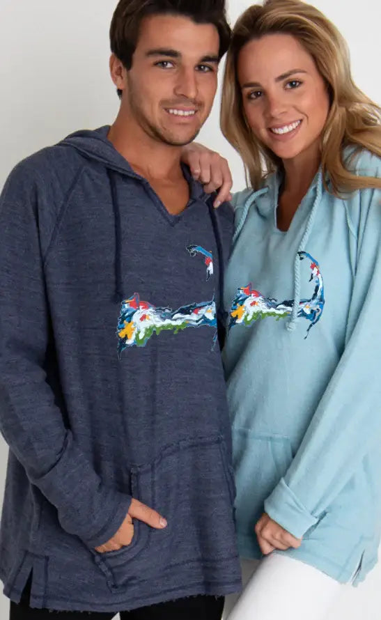 Cape Cod Reverse French Terry Hoodie - Water: Large