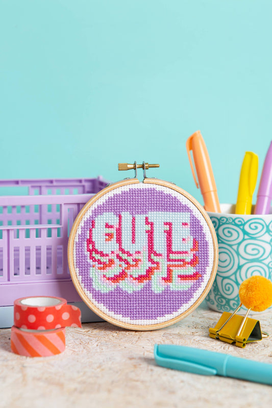 Cute Mini Cross Stitch Kit | Beginner Craft Kit