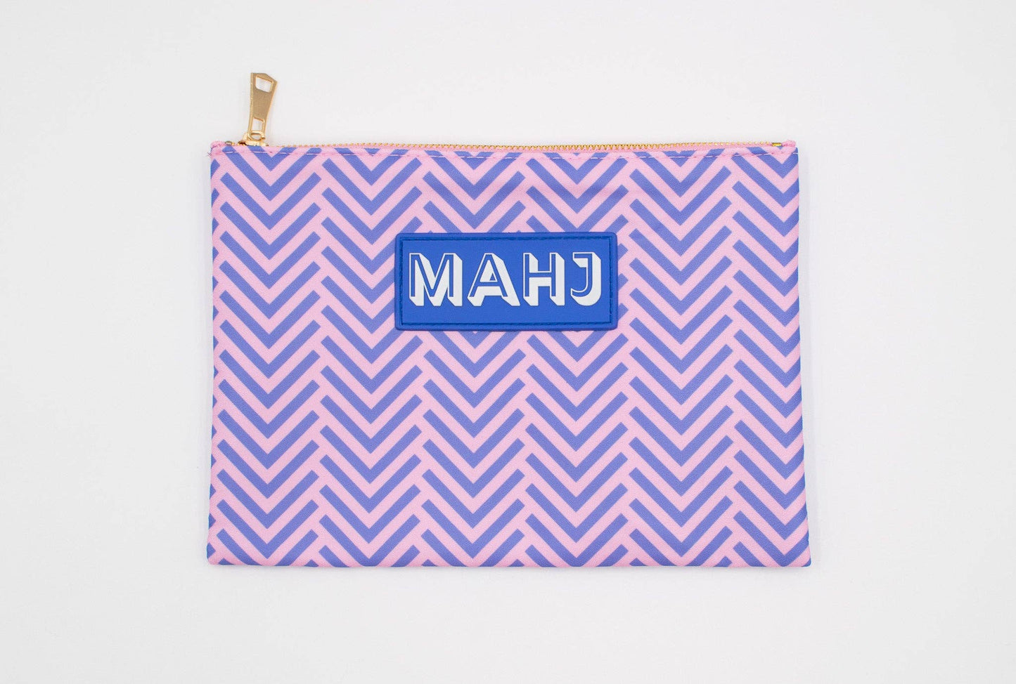 Premium Mahjong Card & Accessory Bag: Geometric- Green Card & Accessory Bag