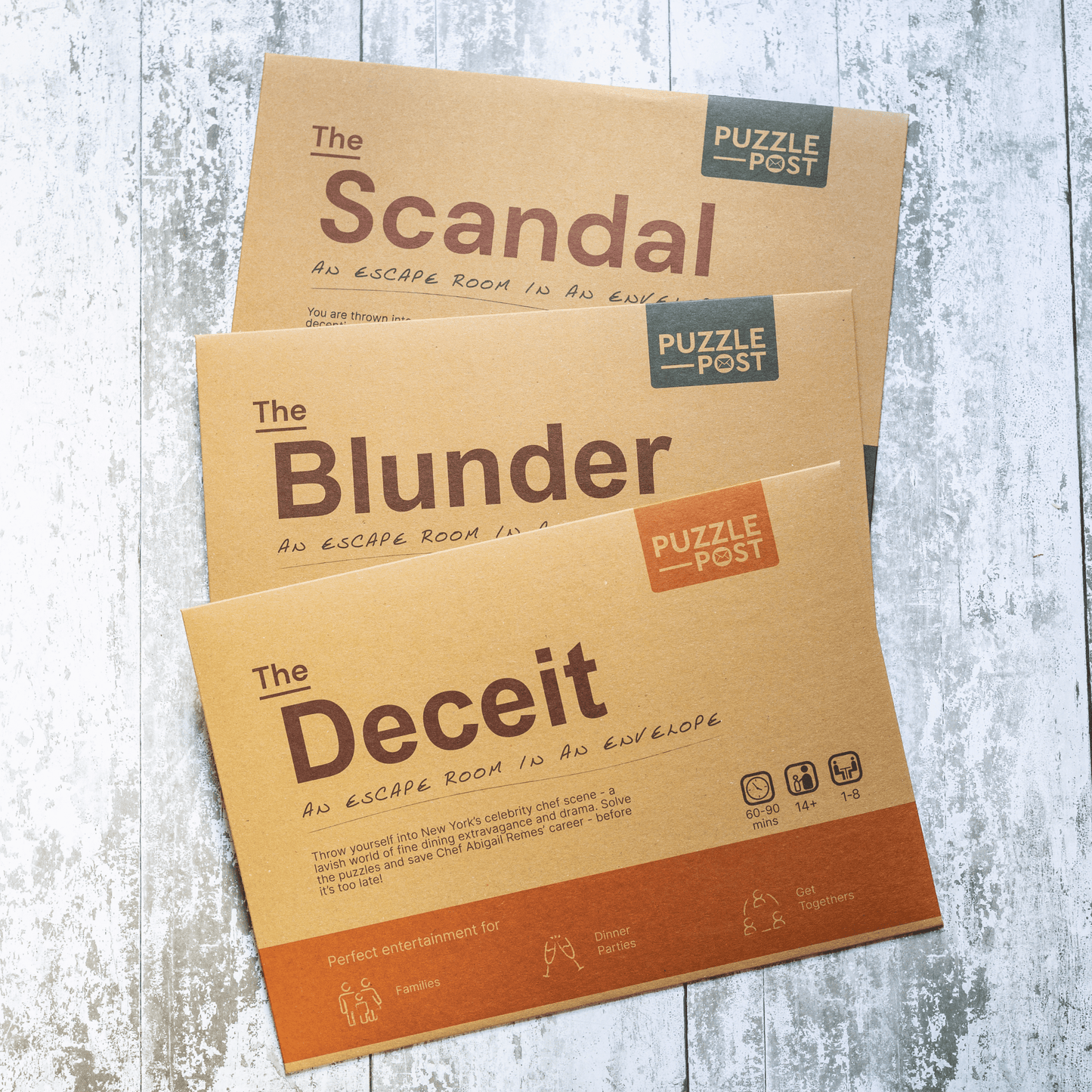 Escape Room in an Envelope: Dinner Party Game. THE DECEIT