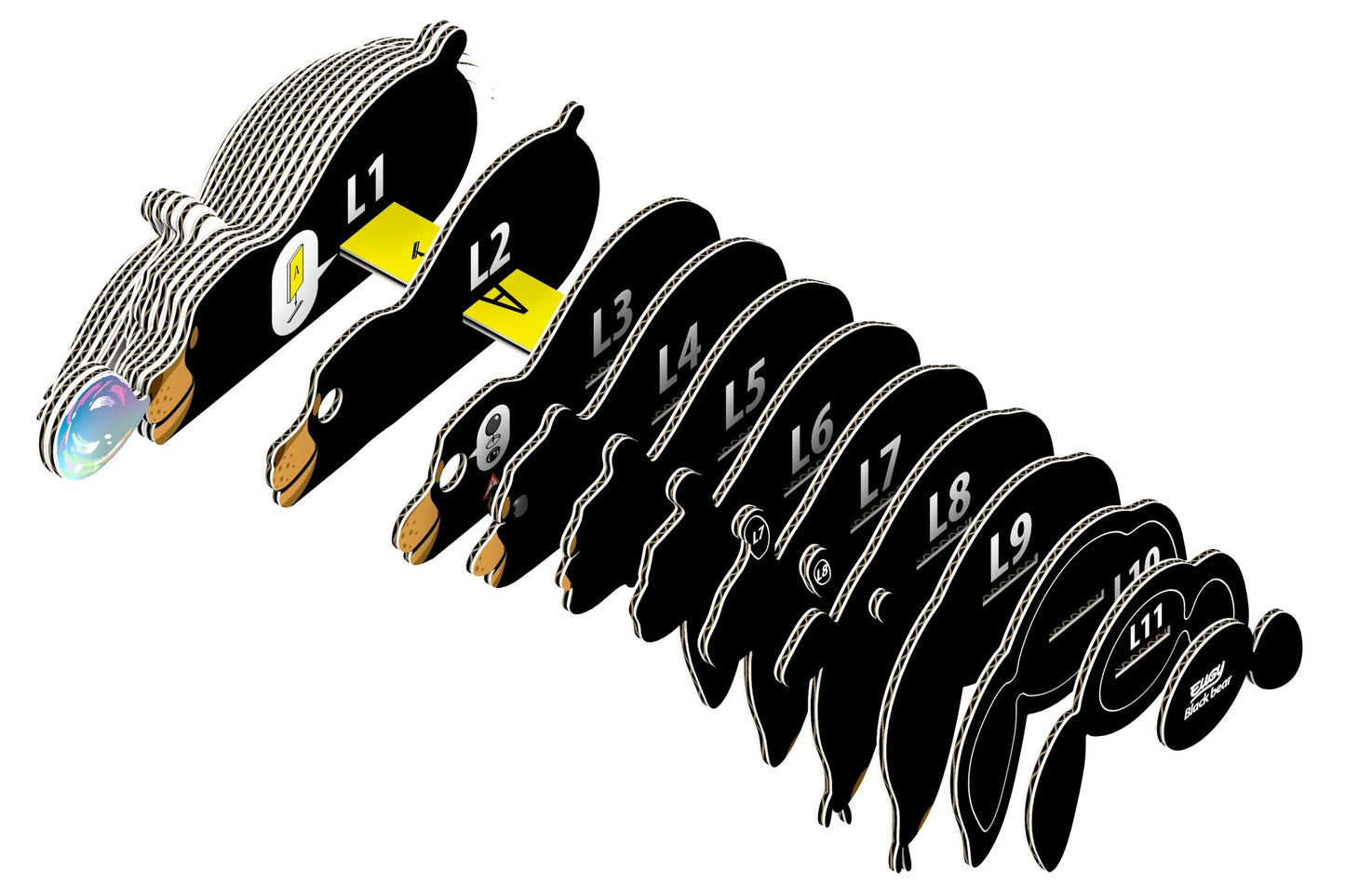 Eugy Black Bear 3D Puzzle