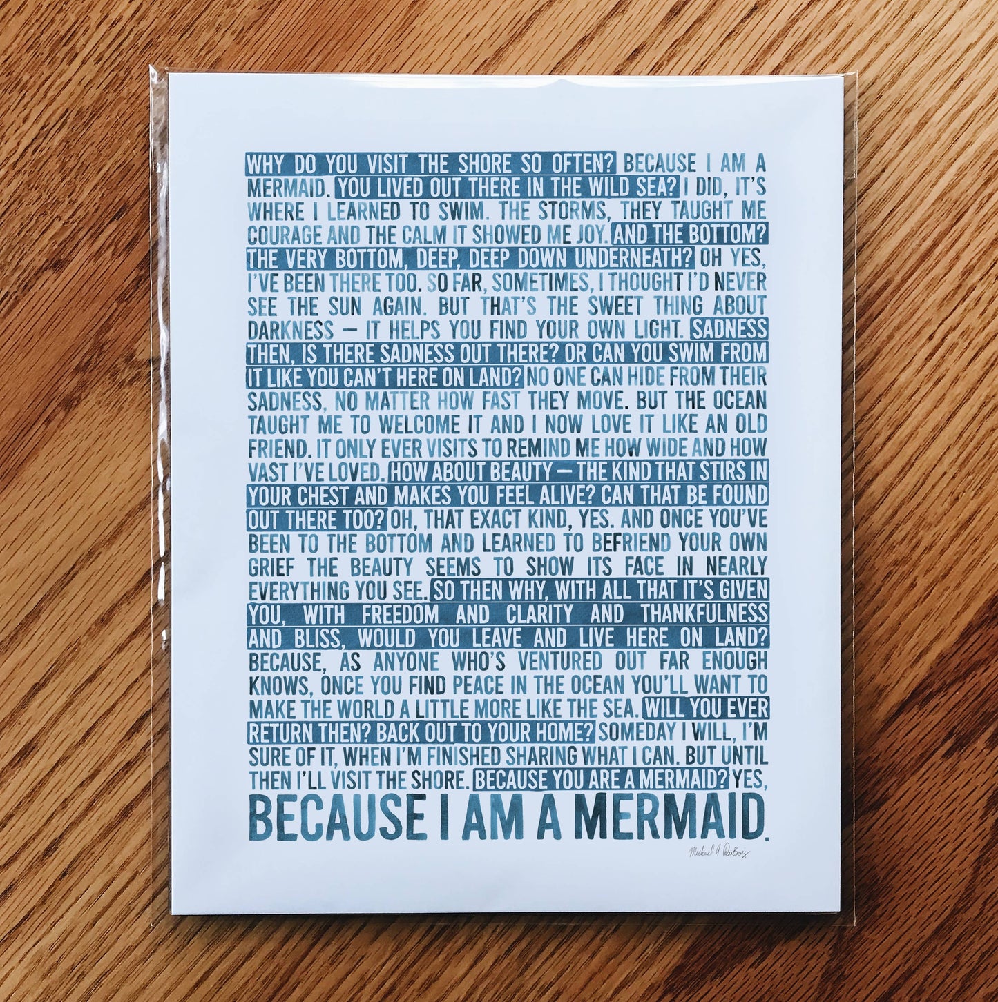 Because I Am A Mermaid 8x10