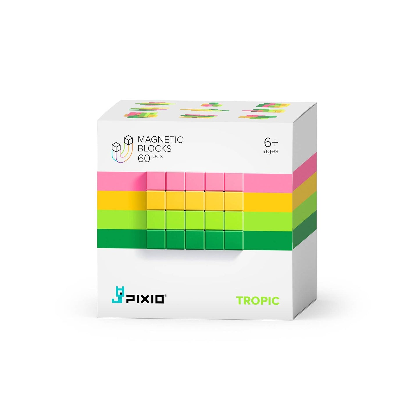 Abstract Tropic - 60 pcs Multi-Color Magnetic Block Set