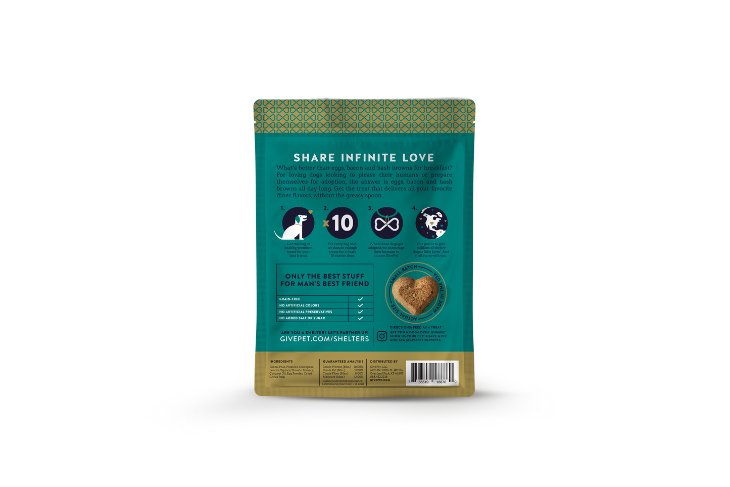 GivePet Breakfast All Day Dog 11oz. Baked Biscuit Treats