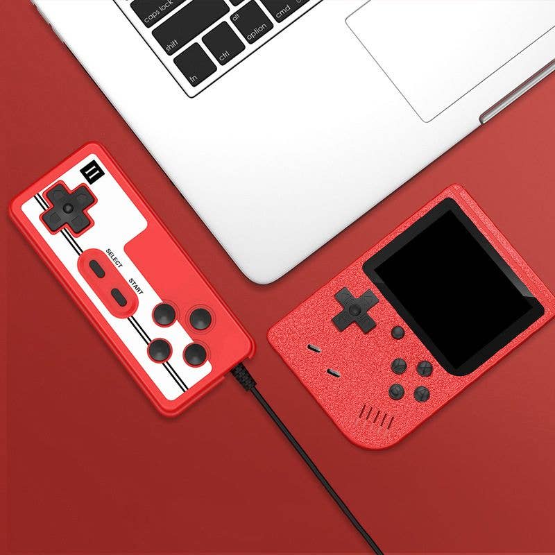 Retro Handheld Game Box Console with 400 Classic Games: Pink