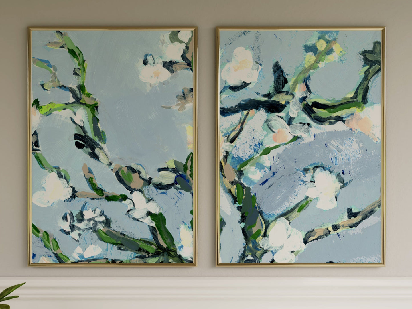 Nineveh, Abstract Floral, Set of 2 Prints