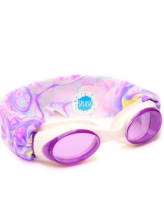 Pastel Swirl Swim Goggles