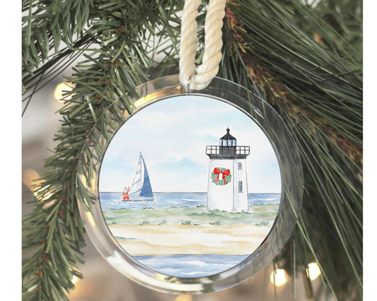 Cape Cod Watercolor Christmas Ornament