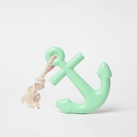 Anchors Aweigh Rubber Dog Toy: Mint / Large