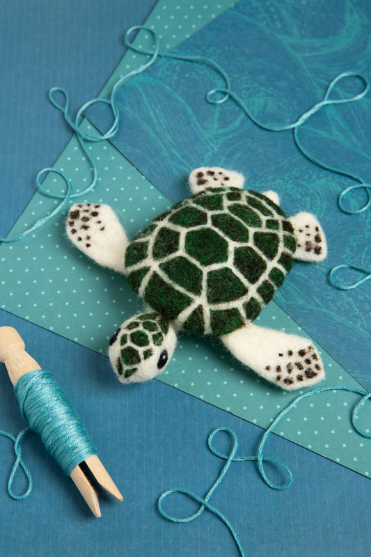 Baby Sea Turtle Mini Needle Felting Kit