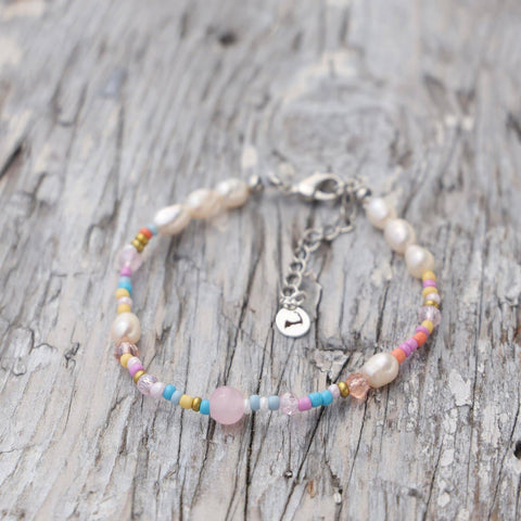 Wellfleet Pearl and Multicolor Bead Bracelet