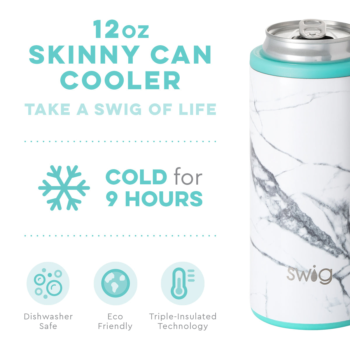 Marble Slab Skinny Can Cooler (12oz)