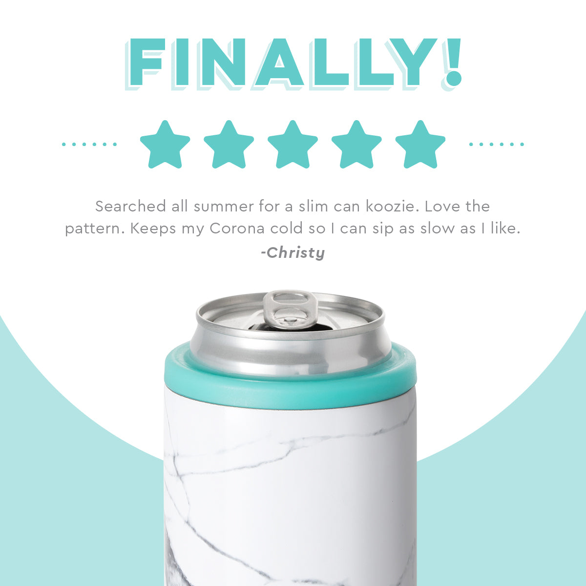 Marble Slab Skinny Can Cooler (12oz)