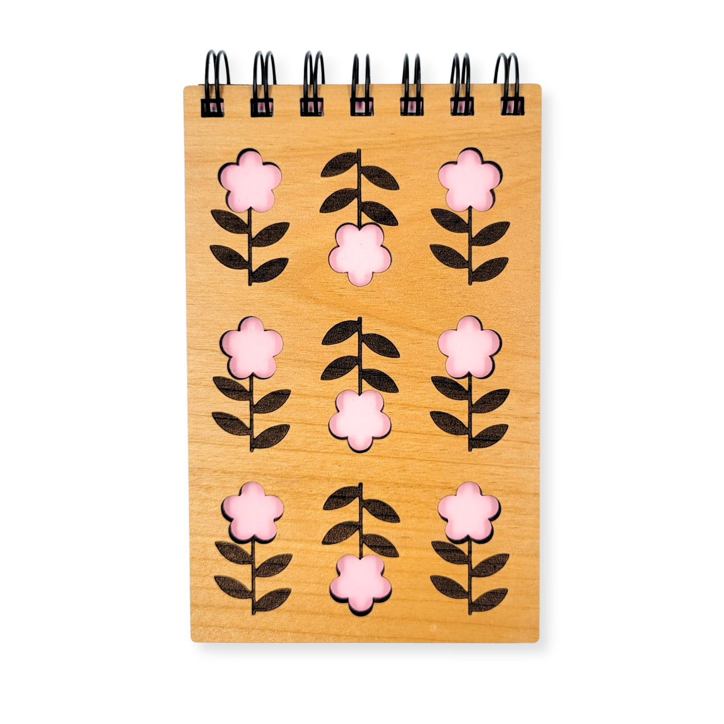 Pink Flowers Pocket Notebook - Stationery, Journal, Notepad