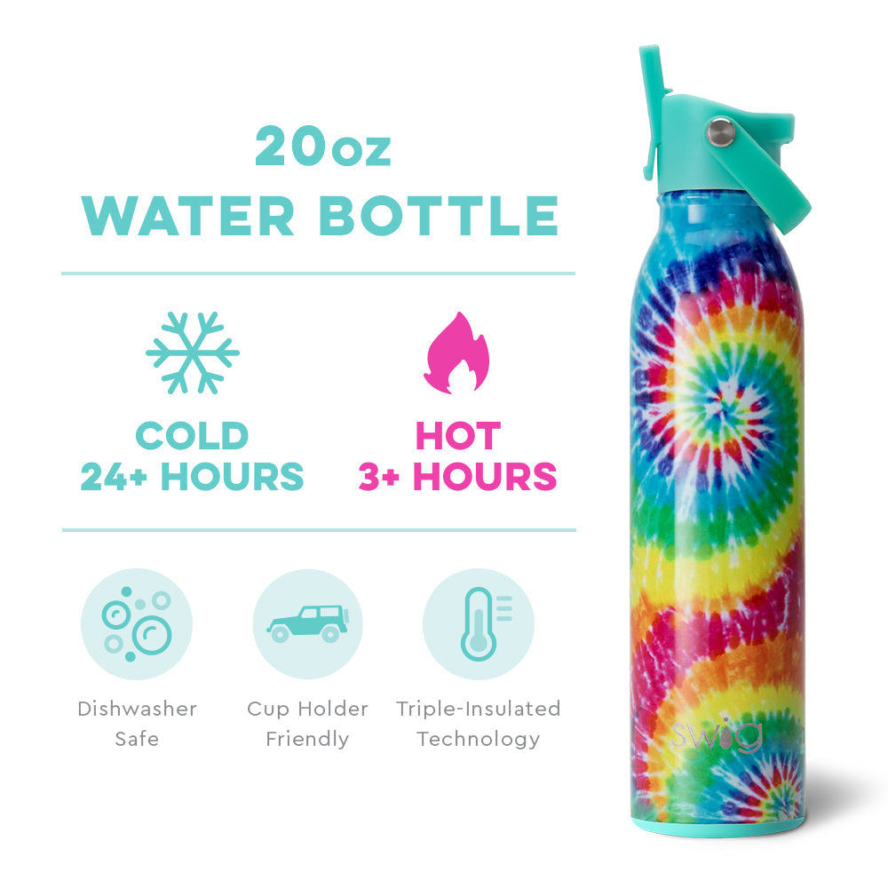 Swirled Peace Flip + Sip Water Bottle (20oz)
